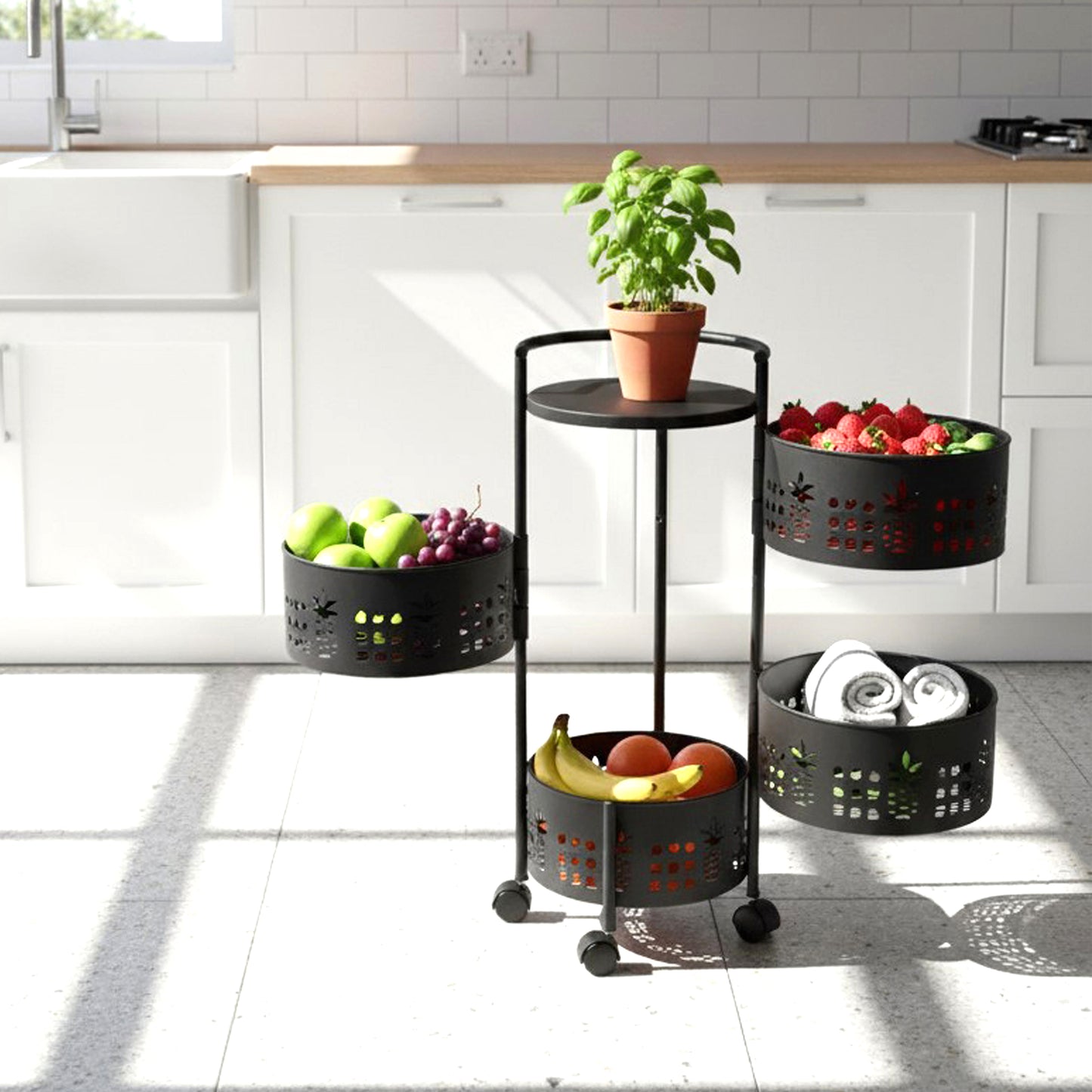 Metal Round Fruit/Vegetable Basket