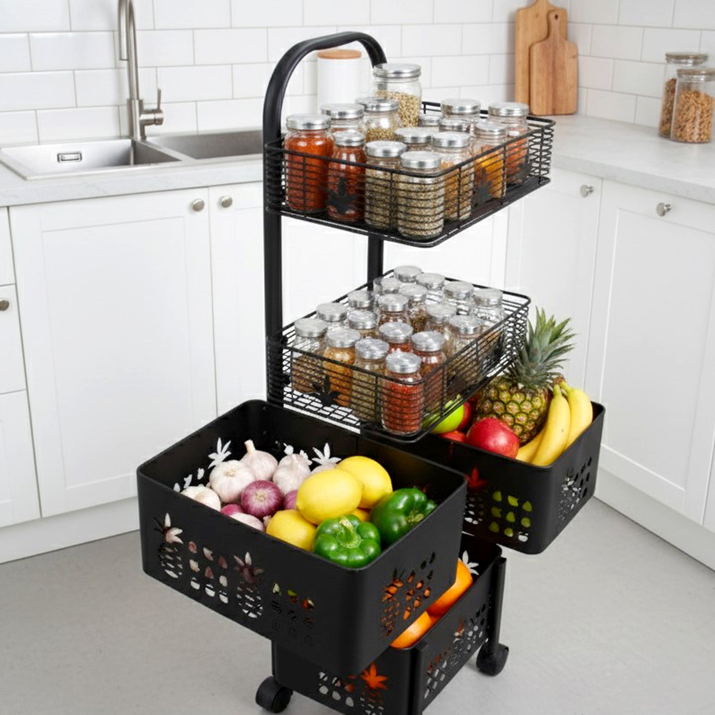 Metal Square Fruit/Vegetable Basket
