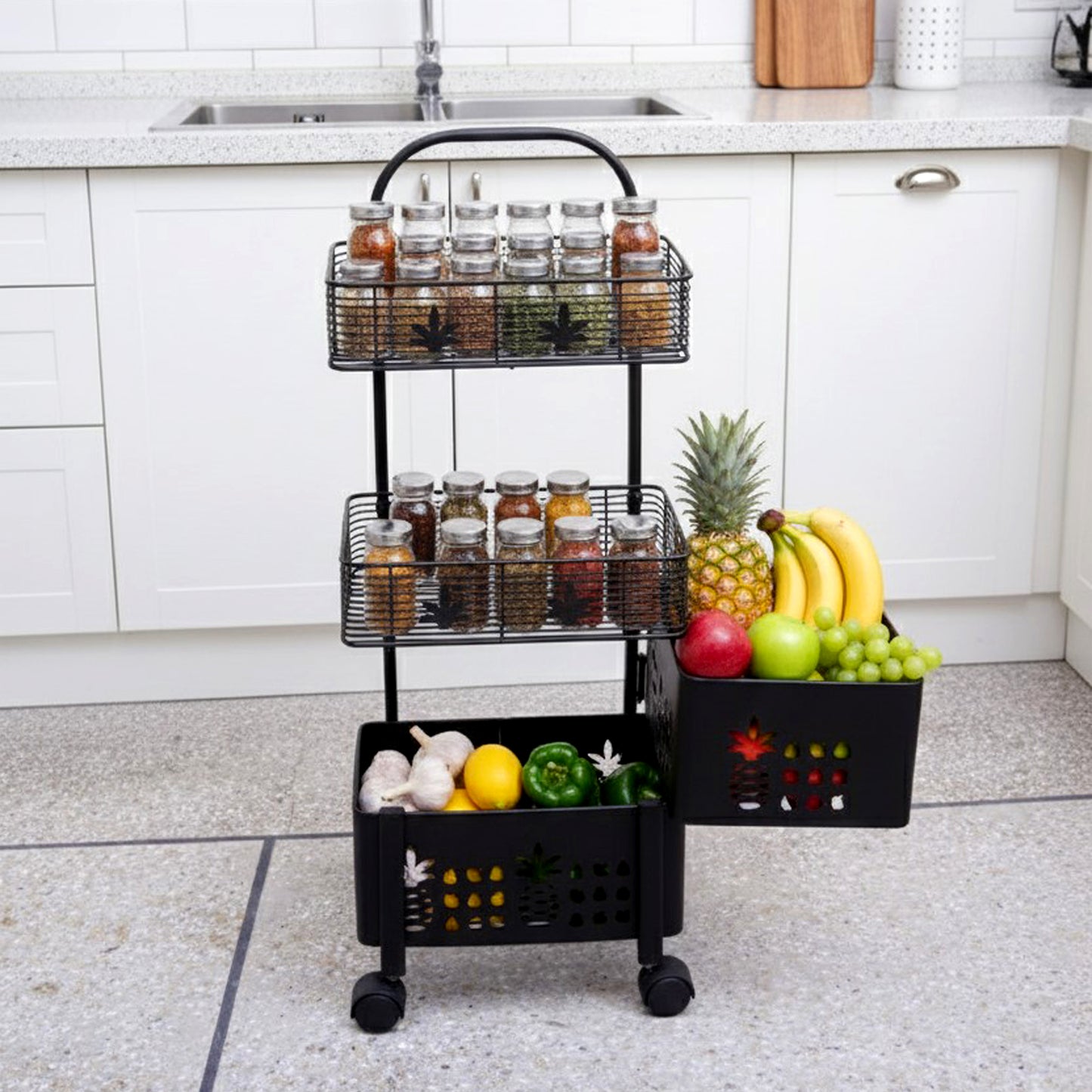 Metal Square Fruit/Vegetable Basket