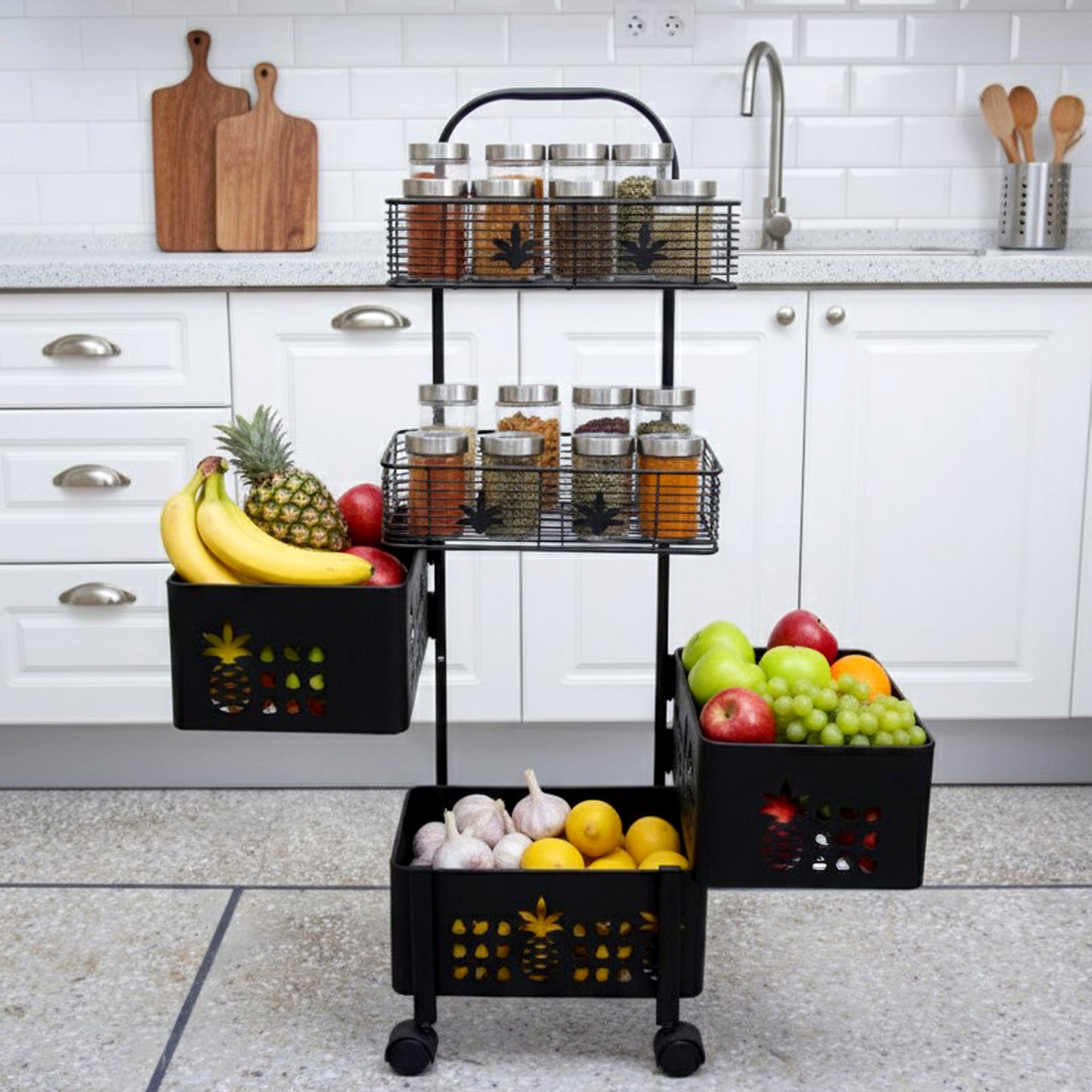 Metal Square Fruit/Vegetable Basket