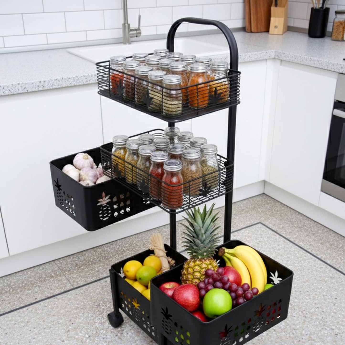 Metal Square Fruit/Vegetable Basket