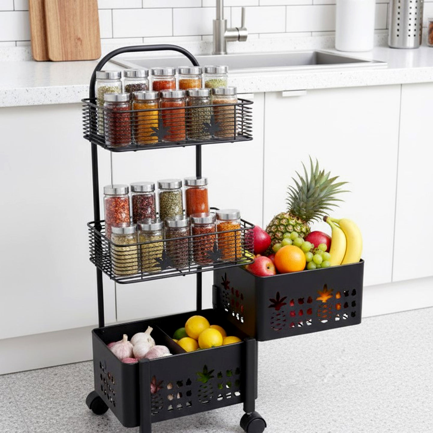 Metal Square Fruit/Vegetable Basket