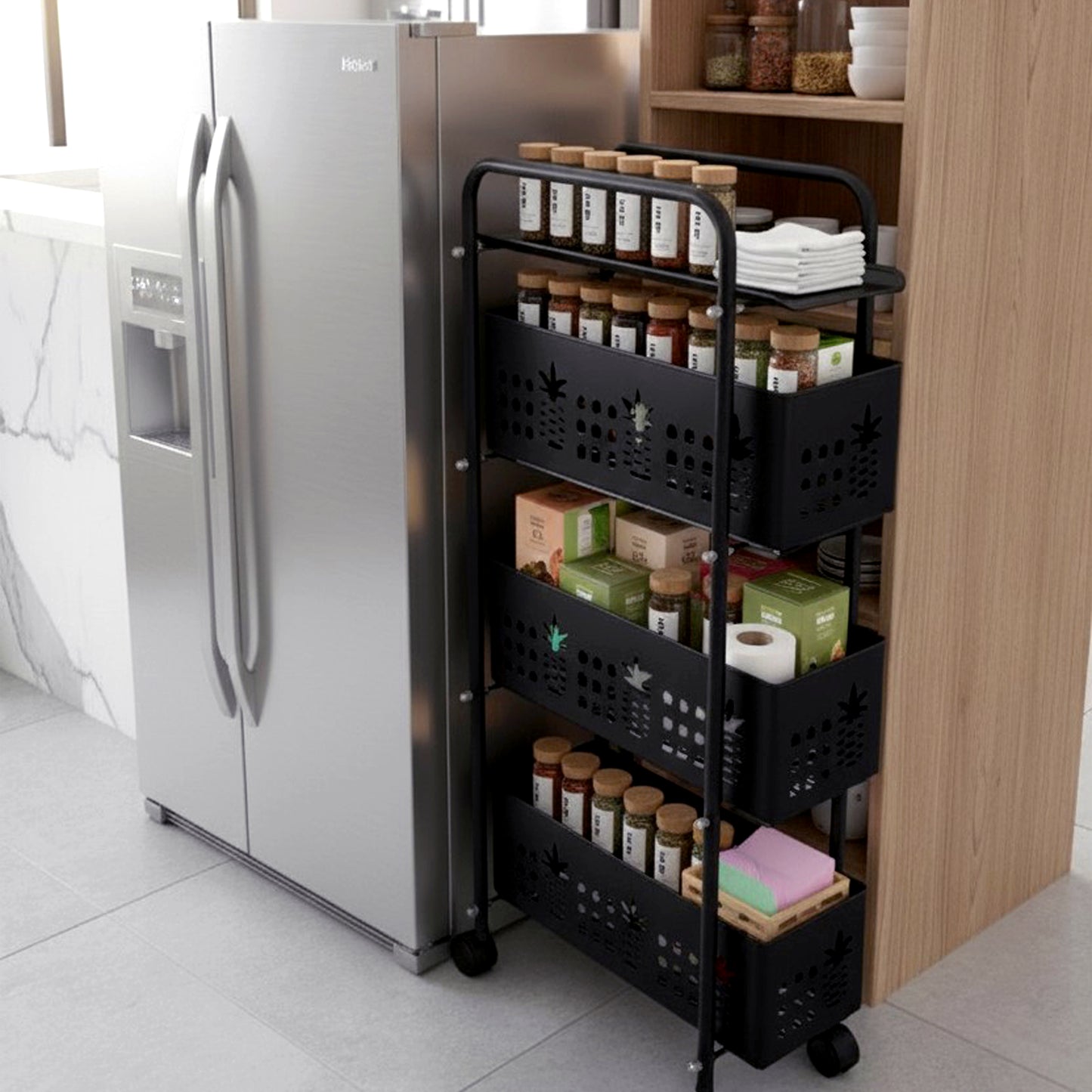 Slim Rolling Storage Cart
